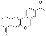 structure of CAS# 1438383-92-6, 3-乙酰基-10,11-二氢-5H-二苯并[c,g]色烯-8(9H)-酮