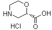 structure of CAS# 1439373-55-3, (2S)-2-吗啉羧酸盐酸盐