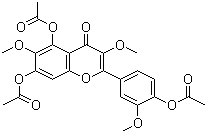 structure of CAS# 14397-69-4, 三乙酸棕鳞矢车菊黄酮素酯