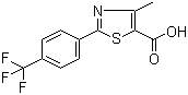 structure of CAS# 144059-86-9, 4-Methyl-2-(4-(trifluoromethyl)phenyl)thiazole-5-carboxylic acid