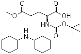 structure of CAS# 14406-17-8, N-叔丁氧羰基-L-谷氨酸 5-甲酯二环己胺盐