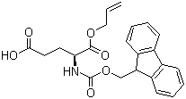 structure of CAS# 144120-54-7, N-芴甲氧羰基-L-谷氨酸 1-烯丙基酯