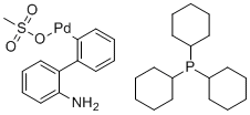 structure of CAS# 1445086-12-3, Methanesulfonato(tricyclohexylphosphine)(2'-amino-1,1'-biphenyl-2-yl)palladium(II)
