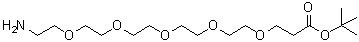 CAS # 1446282-18-3, 18-Amino-4,7,10,13,16-pentaoxaoctadecanoic acid 1,1-dimethylethyl ester, tert-Butyl 3-(2-(2-(2-(2-(2-aminoethoxy)ethoxy)ethoxy)ethoxy)ethoxy)propanoate