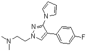 CAS # 1446352-68-6, 4-(4-Fluorophenyl)-N,N-dimethyl-3-(1H-pyrrol-1-yl)-1H-pyrazole-1-ethanamine, PK 7242