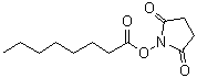 structure of CAS# 14464-30-3, 2,5-Dioxopyrrolidin-1-yl octanoate