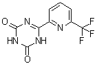 structure of CAS# 1446507-38-5, 6-[6-(Trifluoromethyl)-2-pyridinyl]-1,3,5-triazine-2,4(1H,3H)-dione
