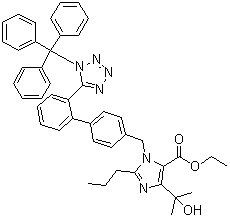 structure of CAS# 144690-33-5, Trityl olmesartan ethyl ester