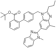 structure of CAS# 144702-26-1, 4'-[[1,4'-二甲基-2'-丙基(2,6'-联-1H-苯并咪唑)-1'-甲基]-[1,1'-联苯基]-2-羧酸叔丁酯