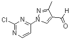structure of CAS# 1448307-66-1, 1-(2-Chloro-4-pyrimidinyl)-3-methyl-1H-pyrazole-4-carboxaldehyde