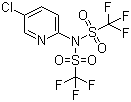 structure of CAS# 145100-51-2, N-(5-Chloro-2-pyridyl)bis(trifluoromethanesulfonimide)