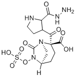 CAS # 1452464-05-9, 7-oxo-6-(sulfooxy)-1,6-diazabicyclo[3.2.1]octane-2-carboxylic acid 2-[2-(3-pyrrolidinylcarbonyl)hydrazide] (1R,2S,5R)