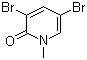 structure of CAS# 14529-54-5, 3,5-Dibromo-1-methylpyridin-2(1H)-one