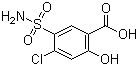 structure of CAS# 14556-98-0, 4-氯水杨酸-5-磺酰胺