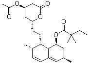 structure of CAS# 145576-25-6, 辛伐他汀乙酸酯