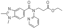 CAS # 1456889-80-7, N-[(1,2-Dimethyl-1H-benzimidazol-5-yl)carbonyl]-N-2-pyridinyl-beta-alanine ethyl ester