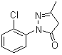 structure of CAS# 14580-22-4, 1-(2-Chlorophenyl)-3-methyl-2-pyrazolin-5-one
