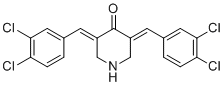 structure of CAS# 145888-79-5, (3E,5E)-3,5-双[(3,4-二氯苯基)亚甲基]哌啶-4-酮