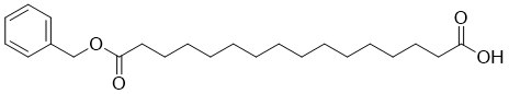 structure of CAS# 146004-98-0, 16-(苄氧基)-16-氧代十六烷酸