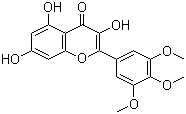 structure of CAS# 146132-95-8, 3,5,7-三羟基-3',4',5'-三甲氧基黄酮