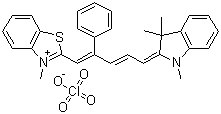 CAS 登录号：14664-56-3, 2-[5-(1,3-二氢-1,3,3-三甲基-2H-吲哚-2-亚基)-2-苯基-1,3-戊二烯-1-基]-3-甲基苯并噻唑鎓高氯酸盐