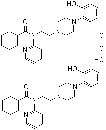 CAS # 146715-34-6, N-[2-[4-(2-Hydroxyphenyl)-1-piperazinyl]ethyl]-N-2-pyridinylcyclohexanecarboxamide hydrochloride (2:3)