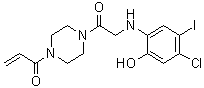 structure of CAS# 1469337-95-8, 1-[4-[2-[(4-氯-2-羟基-5-碘苯基)氨基]乙酰基]-1-哌嗪基]-2-丙烯-1-酮