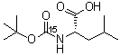 CAS # 146953-81-3, N-[(1,1-Dimethylethoxy)carbonyl]-L-leucine-<sup>15</sup>N