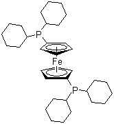 structure of CAS# 146960-90-9, 1,1'-双(二环己基膦)二茂铁