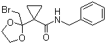 CAS 登录号：147011-41-4, 1-[2-(溴甲基)-1,3-二氧戊环-2-基]-N-苄基环丙甲酰胺