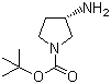 structure of CAS# 147081-44-5, (S)-(-)-1-Boc-3-aminopyrrolidine