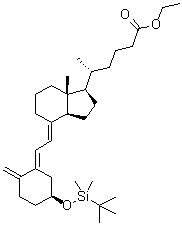 CAS 登录号：147125-14-2, (3beta,5E,7E)-3-[[(叔丁基)二甲基硅烷基]氧基]-9,10-开环胆甾-5,7,10(19)-三烯-24-羧酸乙酯