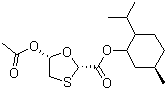 CAS # 147126-67-8, (1R,2S,5R)-Menthyl 5-acetoxy-[1,3]-oxathiolane-2-carboxylate, (1R,2S,5R)-5-methyl-2-(1-methylethyl)cyclohexyl 5-(acetyloxy)-1,3-oxathiolane-2-carboxylate