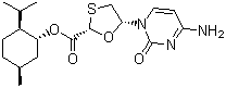 CAS 登录号：147126-73-6, 5-(4-氨基-2-氧代-1(2H)-嘧啶)-1,3-氧硫杂环戊烷-2-甲酸 5-甲基-2-异丙基环己醇酯