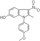 structure of CAS# 147591-46-6, 1-(4-甲氧基苯基)-2-甲基-3-硝基-1H-吲哚-6-醇