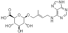 CAS # 147663-51-2, (2E)-2-Methyl-4-(9H-purin-6-ylamino)-2-buten-1-yl beta-D-glucopyranosiduronic acid