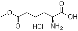 structure of CAS# 147780-39-0, (S)-2-Amino-6-methoxy-6-oxohexanoic acid hydrochloride