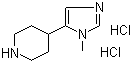 structure of CAS# 147960-50-7, 4-(1-甲基-1H-咪唑-5-基)哌啶二盐酸盐