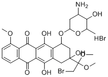 structure of CAS# 148218-14-8, 多柔比星 EP 杂质B氢溴酸盐