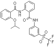 structure of CAS# 1482500-76-4, 2-[[2-(异丙氧基)苯甲酰基]氨基]-N-[3-[(三氟甲基)磺酰基]苯基]苯甲酰胺