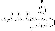 structure of CAS# 148901-69-3, (E)-7-[2-环丙基-4-(4-氟苯基)-3-喹啉基]-5-羟基-3-氧代-6-庚烯酸乙酯