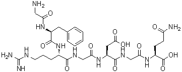 CAS # 148913-98-8, N2-[N-[N-[N-[N2-(N-Glycyl-L-phenylalanyl)-L-arginyl]glycyl]-L-alpha-aspartyl]glycyl]-L-glutamine