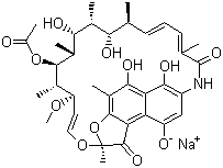 structure of CAS# 14897-39-3, Rifamycin sodium salt
