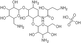 structure of CAS# 149022-22-0, 硫酸阿米卡星
