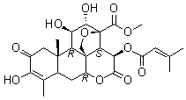 structure of CAS# 14907-98-3, 鸦胆子苦醇