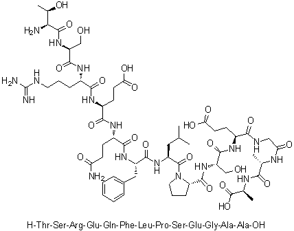 CAS 登录号：1491970-72-9, L-苏氨酰-L-丝氨酰-L-精氨酰-L-alpha-谷氨酰-L-谷氨酰胺酰-L-苯丙氨酰-L-亮氨酰-L-脯氨酰-L-丝氨酰-L-alpha-谷氨酰甘氨酰-L-丙氨酰-L-丙氨酸