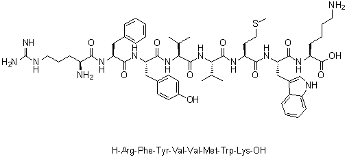 CAS # 149234-04-8, L-Arginyl-L-phenylalanyl-L-tyrosyl-L-valyl-L-valyl-L-methionyl-L-tryptophyl-L-lysine