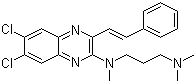 CAS # 149366-39-2, N-[6,7-Dichloro-3-(2-phenylethenyl)-2-quinoxalinyl]-N,N',N'-trimethyl-1,3-propanediamine, N1-[6,7-Dichloro-3-(2-phenylethenyl)-2-quinoxalinyl]-N1,N3,N3-trimethyl-1,3-propanediamine