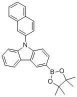 structure of CAS# 1493715-28-8, 3-(4,4,5,5-四甲基-1,3,2-二氧硼杂环戊烷-2-基)-9-(2-萘基)咔唑