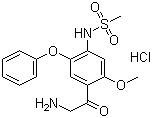 structure of CAS# 149436-41-9, 2-氨基-1-(2-甲氧基-4-甲磺酰胺基-5-苯氧基苯基)乙酮盐酸盐
